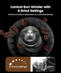 COWSAR 10-Cup Drip Coffee Maker with Grinder