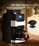 COWSAR 10-Cup Drip Coffee Maker with Grinder
