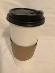 22oz Disposable White Coffee Cups with Lids - 100 Set