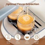 Gevi Espresso Machine and Coffee Grinder, Beige