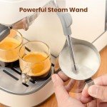 Gevi Espresso Machine and Coffee Grinder, Beige