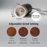 1Zpresso J Manual Coffee Grinder - Silver & Adjustable