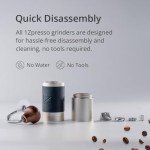 1Zpresso J Manual Coffee Grinder - Silver & Adjustable