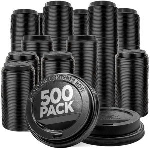 Travel Lids for Disposable Coffee Cups - 500 Pack