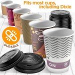 Travel Lids for Disposable Coffee Cups - 500 Pack