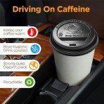 Travel Lids for Disposable Coffee Cups - 500 Pack