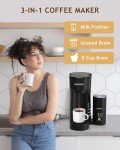 MIKESIER 3IN1 Coffee Maker with Milk Frother