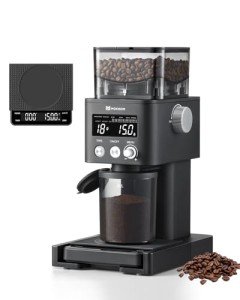 MOKKOM Bluetooth Coffee Grinder with Scale & 31 Settings