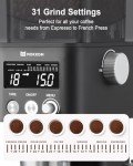 MOKKOM Bluetooth Coffee Grinder with Scale & 31 Settings