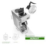 NUPANT 12-Cup Commercial Drip Coffee Maker