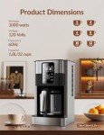Programmable Stainless Steel Coffee Maker with Carafe