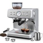 Professional 15-Bar Espresso Machine with Grinder
