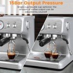 Professional 15-Bar Espresso Machine with Grinder