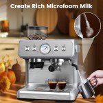 Professional 15-Bar Espresso Machine with Grinder