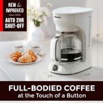 MÜELLERHOME 12-Cup White Coffee Maker with Carafe