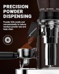 AMZCHEF Silver Coffee Grinder with 24 Settings
