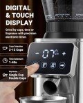 AMZCHEF Silver Coffee Grinder with 24 Settings
