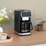 Gevi 12-Cup Programmable Touch Screen Coffee Maker