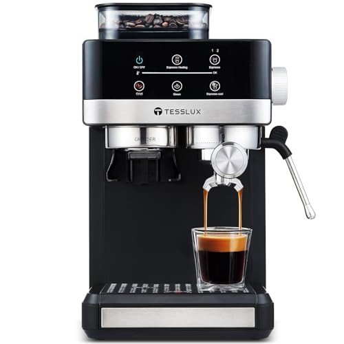 Tesslux 20 Bar Espresso Machine with Grinder