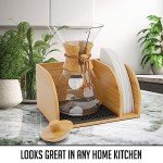 Bamboo Caddy and Lid for Pour Over Coffee