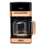 HADEN 12-Cup Programmable Coffee Maker, Black/Copper
