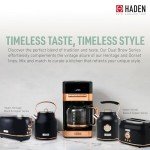 HADEN 12-Cup Programmable Coffee Maker, Black/Copper