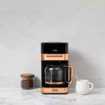 HADEN 12-Cup Programmable Coffee Maker, Black/Copper