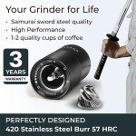 Alpaca Ventures Manual Stainless Steel Coffee Grinder