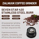 Zalnuuk Z30 Hand Coffee Grinder with Adjustable Burr