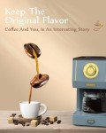 Amaste 5-Cup Retro Drip Coffee Maker, Ash Blue