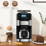 HOMOKUS 10-Cup Touch Screen Coffee Maker