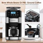HOMOKUS 10-Cup Touch Screen Coffee Maker