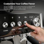 Kismile 20 Bar Espresso Machine with Grinder & Frother