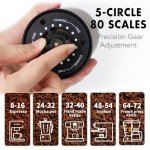 Cordless Electric Burr Coffee Grinder with 80 Settings