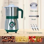 Electric Herb Grinder with 3 Stainless Steel Blades