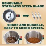 Electric Herb Grinder with 3 Stainless Steel Blades