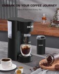 ZACME 4-in-1 Mini Coffee Maker with Frother