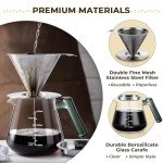 Aquach 28oz Pour Over Coffee Maker Set