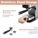 Tesslux 20Bar Espresso Machine with Milk Frother