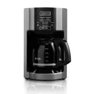 12-Cup Programmable Coffeemaker, Rapid Brew, Brushed Metallic
