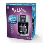 12-Cup Programmable Coffeemaker, Rapid Brew, Brushed Metallic