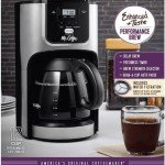 12-Cup Programmable Coffeemaker, Rapid Brew, Brushed Metallic