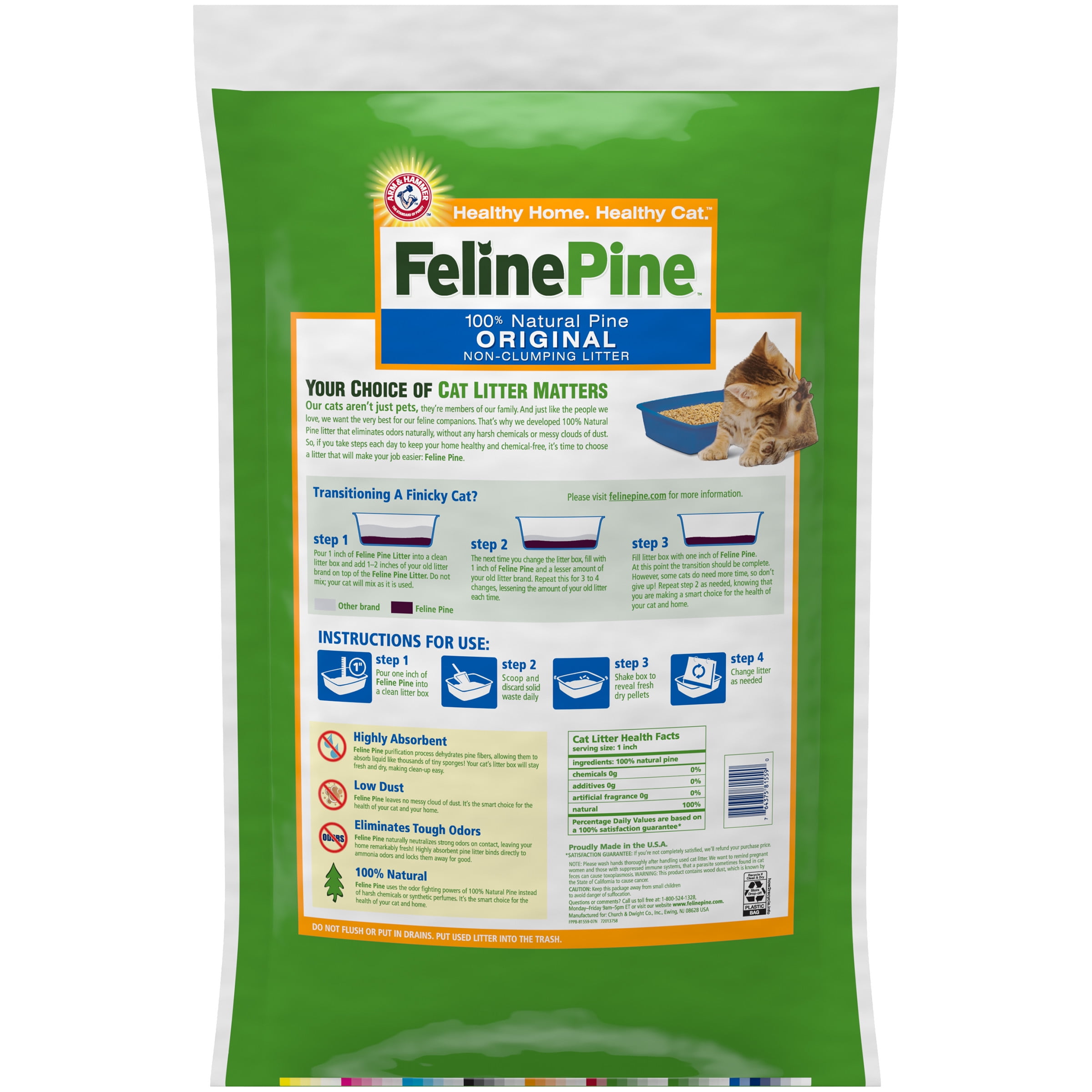 Feline Pine Original 100% Natural Cat Litter, 20lb