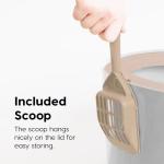 IRIS USA Large Round Entry Cat Litter Box