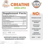 Genius Green Apple Creatine Powder for Muscle Growth