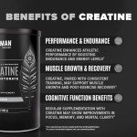 BIRDMAN Micronized Creatine Powder for Muscle Recovery