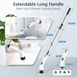TUYU Cordless Spin Scrubber with Adjustable Handle
