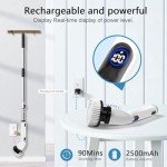 TUYU Cordless Spin Scrubber with Adjustable Handle