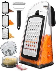 Multi-Functional Cheese Grater and Garlic Crusher