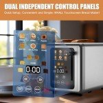 WHALL Touch Screen 2-Slice Stainless Steel Toaster